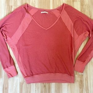 Free People We The Free Pink Long Sleeve Pullover